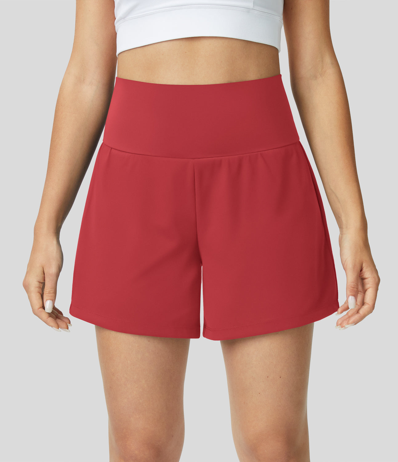 Hilara™ | 2-in-1 yogashort met hoge taille, achterzak en zijzak