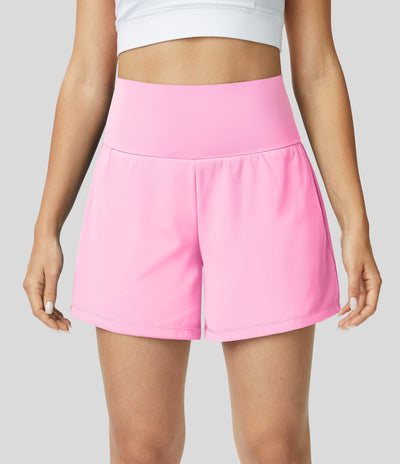 Hilara™ | 2-in-1 yogashort met hoge taille, achterzak en zijzak