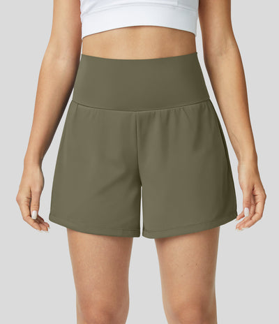 Hilara™ | 2-in-1 yogashort met hoge taille, achterzak en zijzak