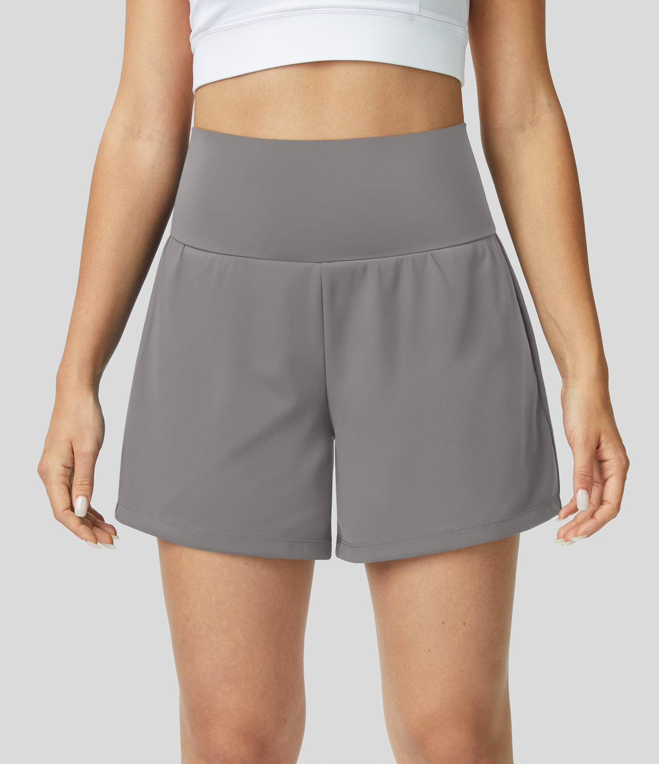 Hilara™ | 2-in-1 yogashort met hoge taille, achterzak en zijzak