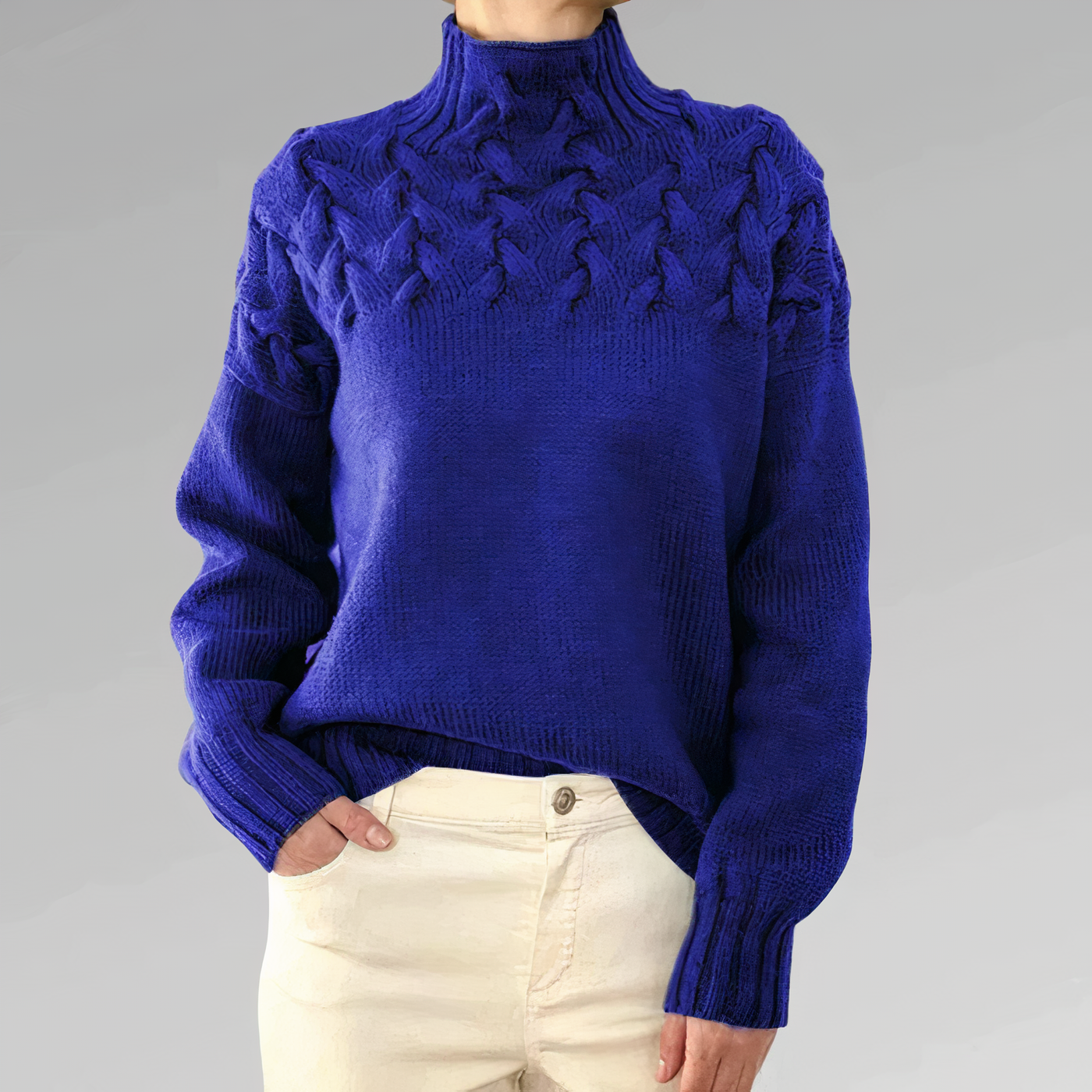 Mariam - Strickpullover mit Zopfmuster