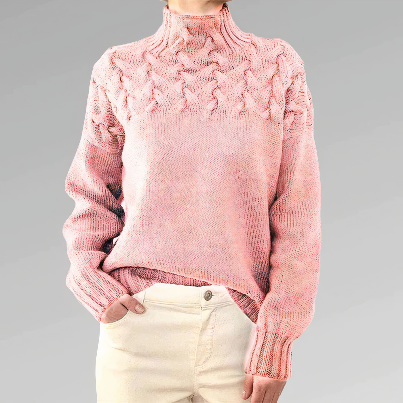 Mariam - Strickpullover mit Zopfmuster