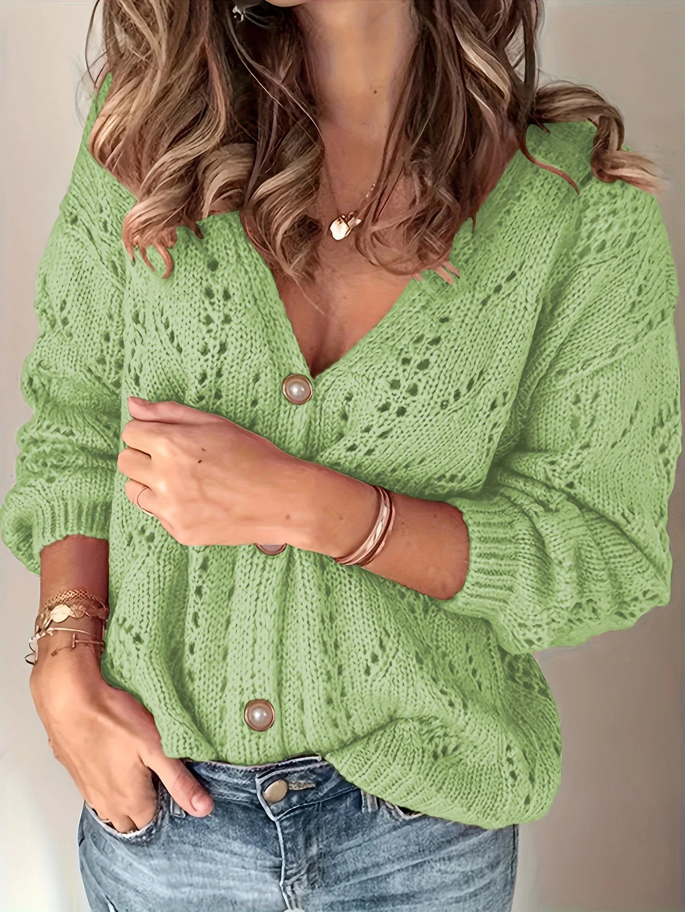 Mella™ | Strickjacke mit Knöpfen