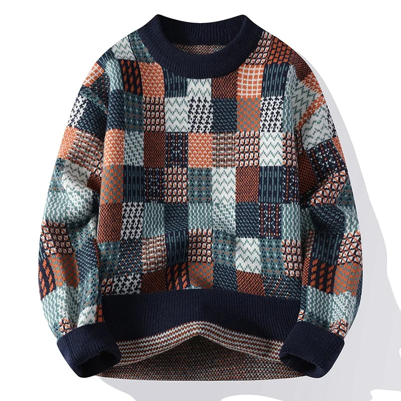 Lowie™ | Vintage Patchwork Kaschmir Pullover für Herren