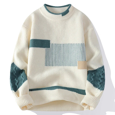 Paul™ | Mock Neck Patchwork Pullover für Männer