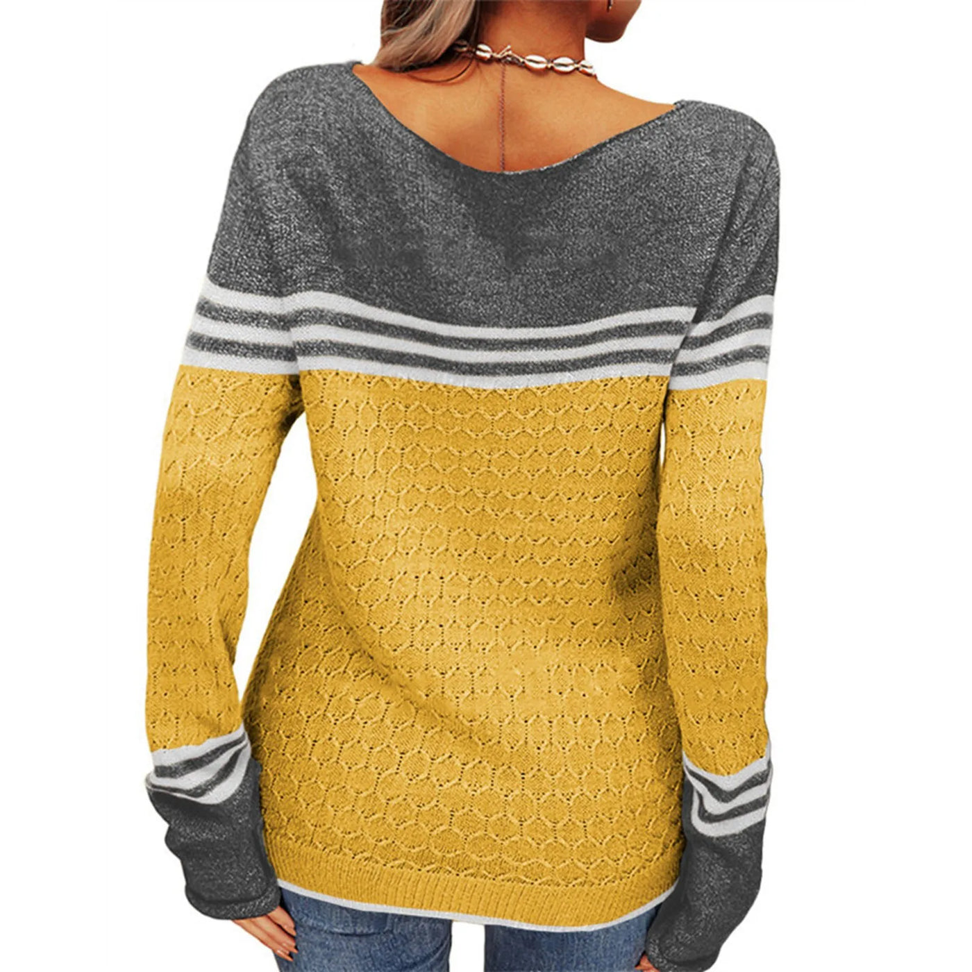 Ria™ | Lässig gestreifter Strickpullover