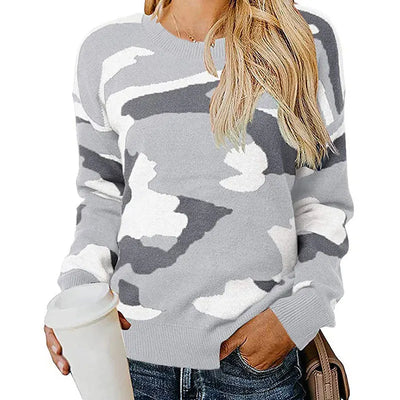 Maria™ |  Camouflage Leopard Strickpullover