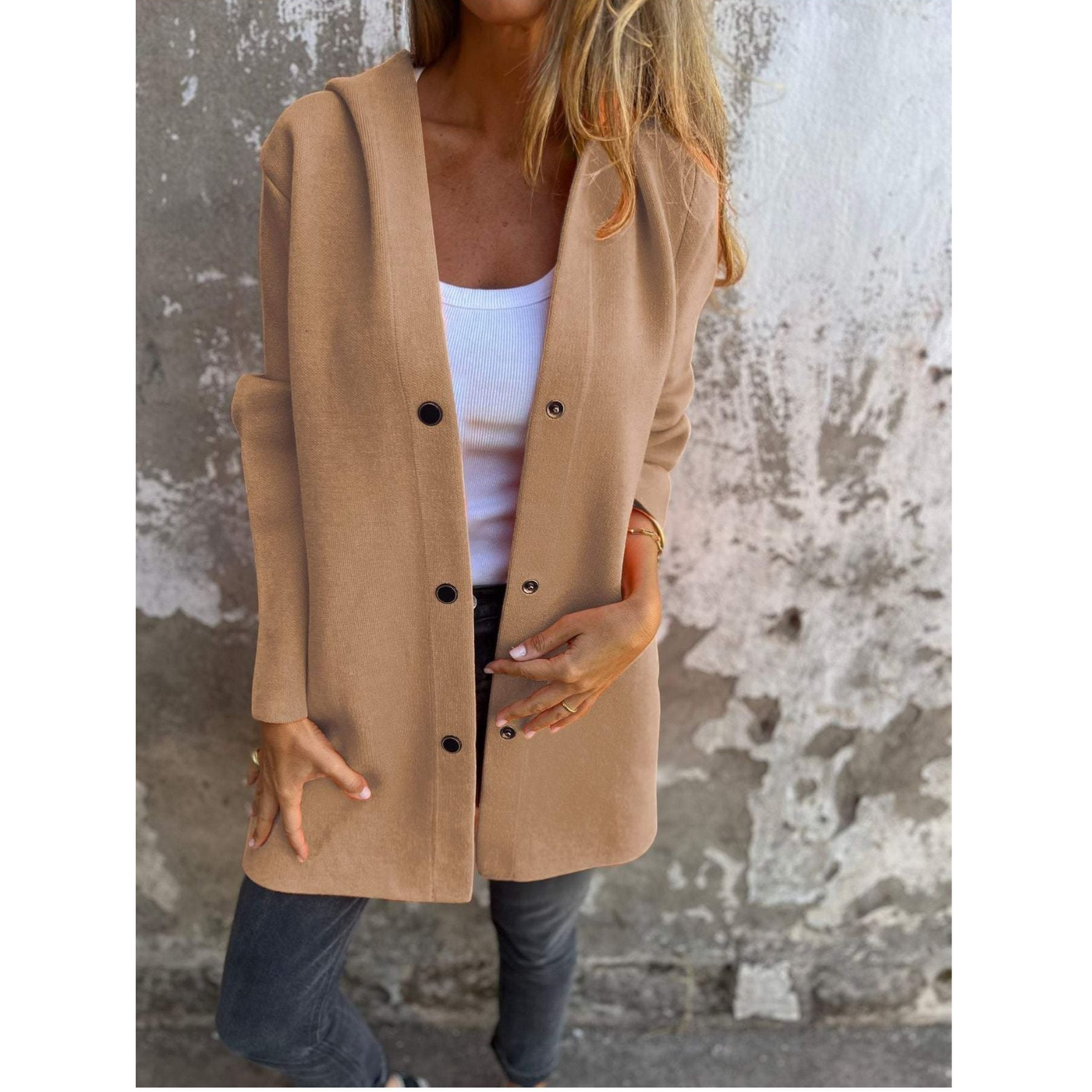 GRACE | LANGE JACKE MIT KAPUZE