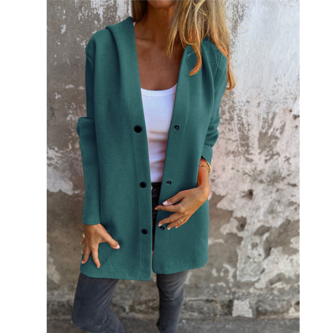 GRACE | LANGE JACKE MIT KAPUZE