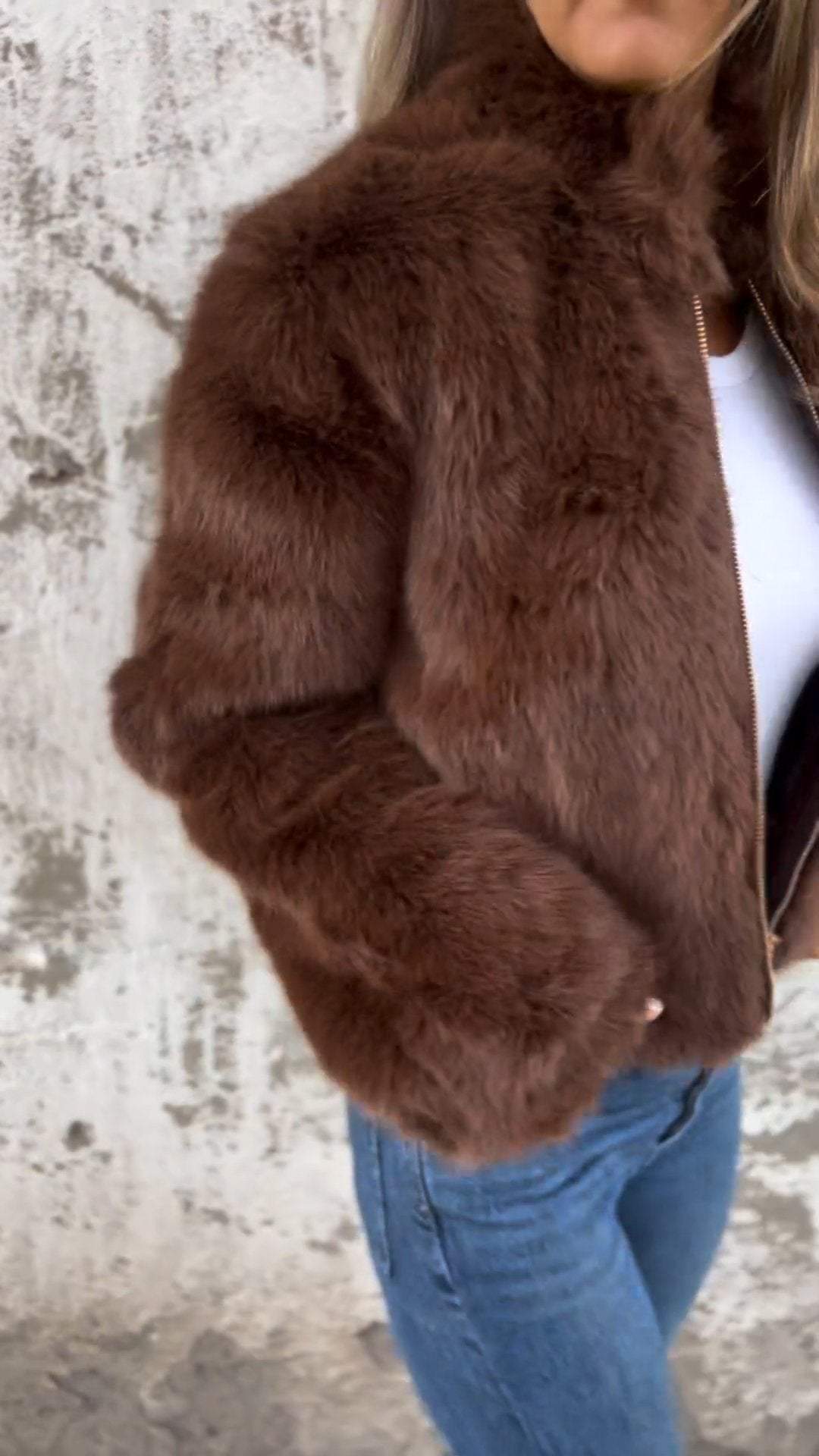 Zara- Faux Fur Jacket