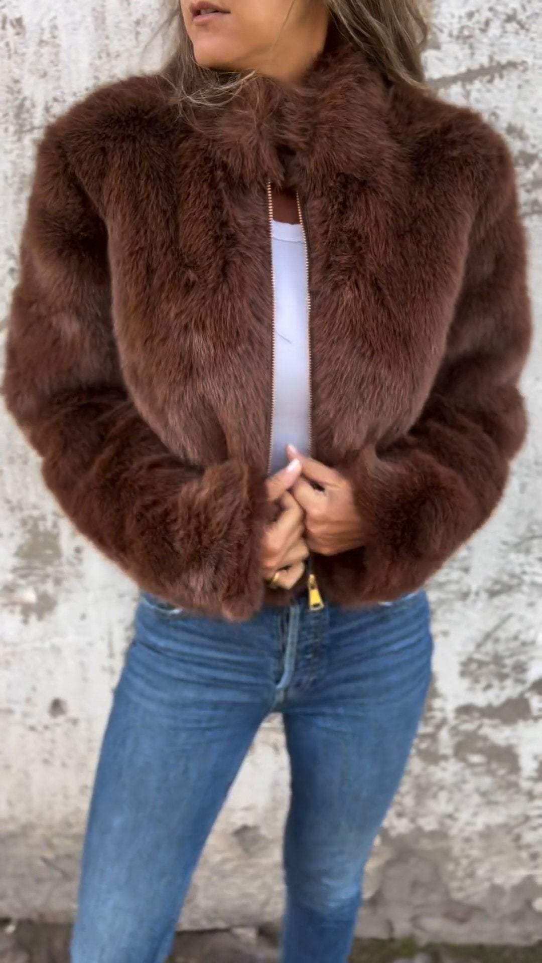 Zara- Faux Fur Jacket